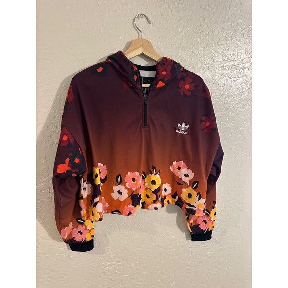 Adidas Her Studio London Cropped Floral Sweater - Picture 3 of 10